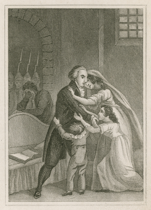 Louis XVI of France taking leave of his family, 1793 (engraving)