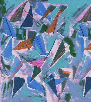 Ground Sample in Blue, 2017 (collage on paper)