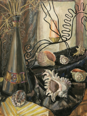 Still Life with Shells and Wild Flowers, 1977 (gouache on paper)