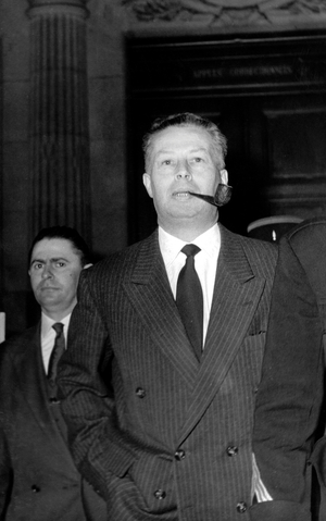 General Nicot (Who Helped Challe-Zeller-And-Broizat in Their Putsch) Arriving at The Trial Which Followed The Putsch of The French Officers in Algiers June 19, 1961 during War in Algeria (b/w photo)