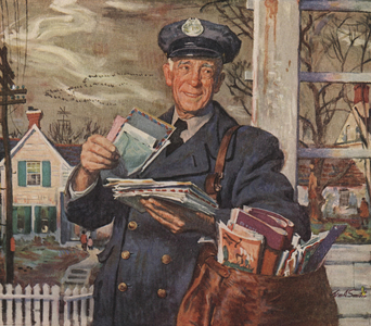 The Postman Magazine Plate, USA, 1950s