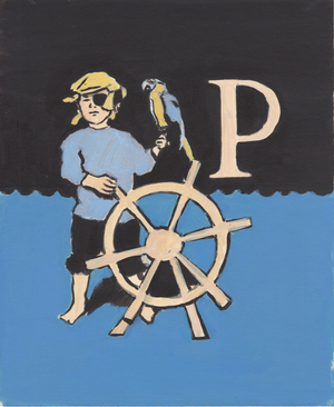 P is for Pirate, 2014 (acrylic on card)