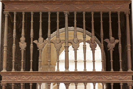 Palace (Casa de Pilatos. Interior. A fence/door. Ironwork. Detail. Putti. Renaissance.