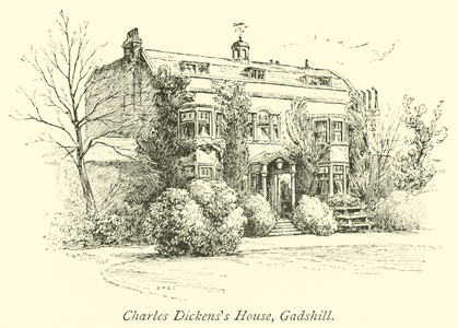 Charles Dickens's House, Gadshill (engraving)