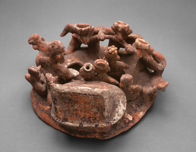 Funerary Cheek-Piercing Ritual, 200 BC-AD 300 (ceramic & pigment)