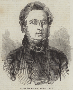 Portrait of Mr Bright, MP (engraving)