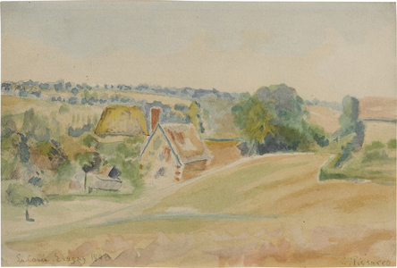 La Cavée, Éragny, 1898. (watercolor and gouache on paper)