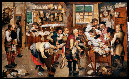 Peasants Paying Tithes (oil on panel)