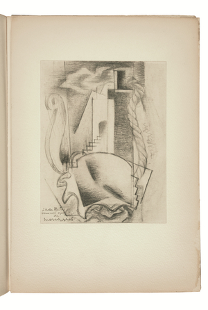 Page from Indicateur des chemins de cœur Paris, éditions Jeanne Bucher, 1928 (etching)