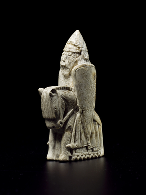 Lewis Chesspiece - Knight (walrus ivory)