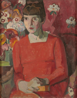 Portrait of Katherine Mansfield, 1918 (oil on canvas)