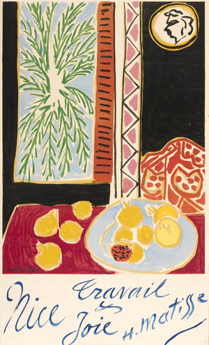 Nice: Travail & Joie, 1947 (colour litho)