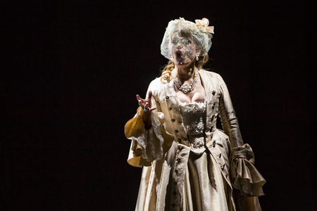 Ainoha Arteta as Adriana in the opera 'Adriana Lecouvreur', at the Teatro de la Maestranza, Seville, May 2018 (photo)