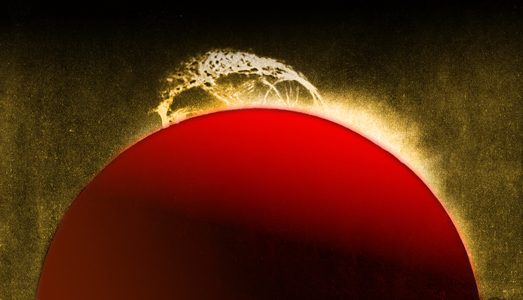 Solar eruption. (color photo, 1929)