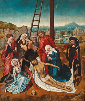 The Lamentation of Christ (oil on panel transferred onto a canvas)