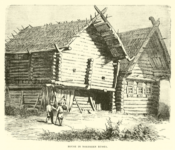 House in Northern Russia (engraving)