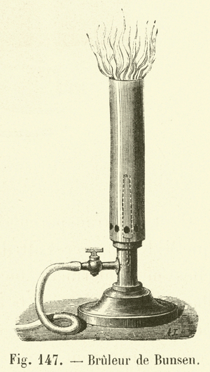 Bruleur de Bunsen (engraving)