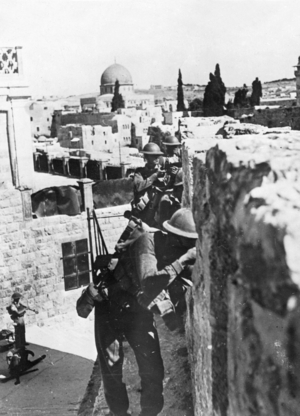 Riots in Palestine, 1938 (b/w photo)