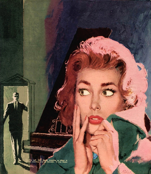 Womens Story Illustrations Magazine Plate, USA, 1940s