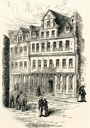 The Goethe House, Frankfurt am Main, Hesse, Germany in the 19th century.