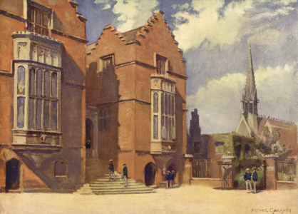 The Old Schools (colour litho)
