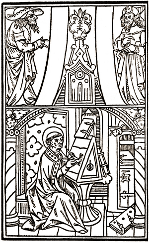 Ars Moriendi (the art of dying well), 1492 (wood engraving)