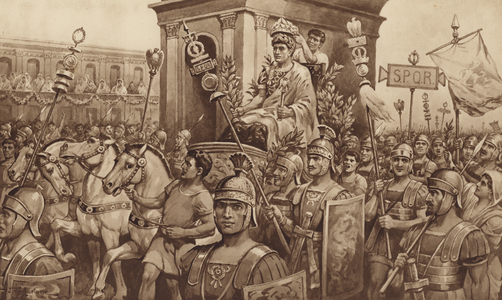 Roman triumph (litho)