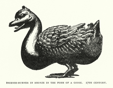 Incense-Burner in Bronze in the Form of a Goose, 17th Century (litho)