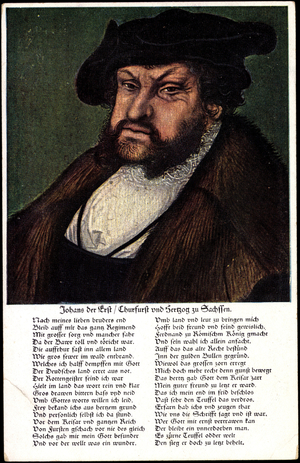 Artist Elector Johann Duke of Saxony, Poem
