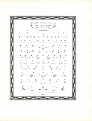 Sample Catalog for Calligraphic Pen Flourishes - First Series (print)