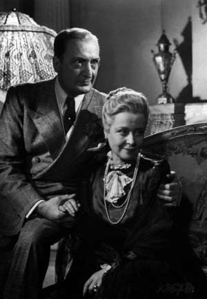 Scene from the film The Adventures of Baron Munchausen, 1943 (b/w photo)