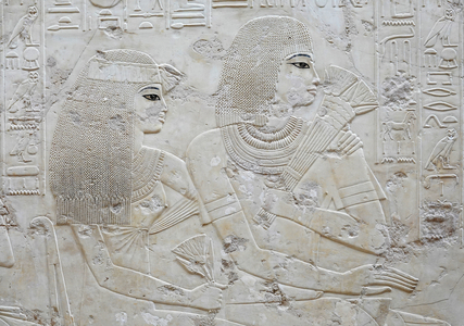 Amenhotep et son epouse May, tombe de Ramose