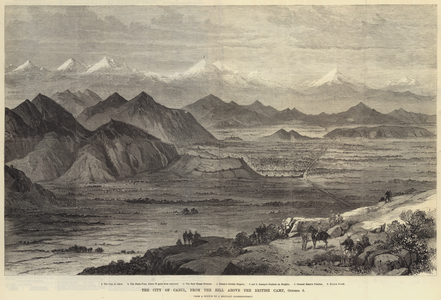 The City of Cabul, from the Hill above the British Camp, 8 October (engraving)