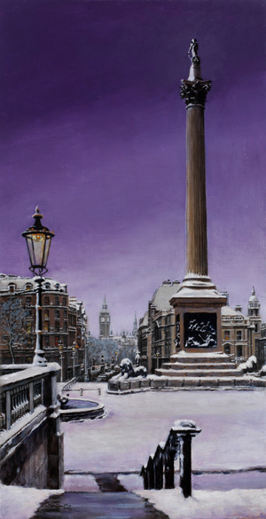 Lord Nelson Under Snow, 2000 (oil painting)