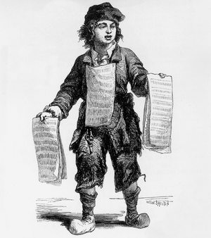 Pins trader, 1774, France, drawing by Mouilleron afterPoisson