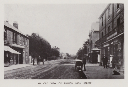 Slough: An Old View of Slough High Street (b/w photo)