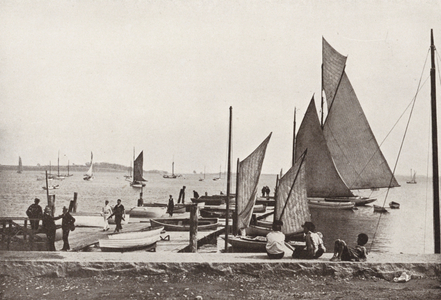 Boston: South Boston Yacht Club Landing (b/w photo)