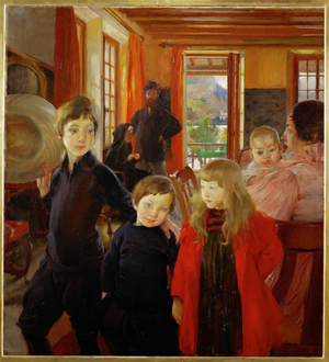 The artist's family: Albert Besnard, his mother-in-law Mme (painting on canvas)