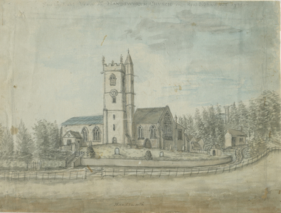 Handsworth Church: water colour painting, 1769 (painting)