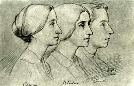Liszt's children: Cosima Blandine and Daniel (print)