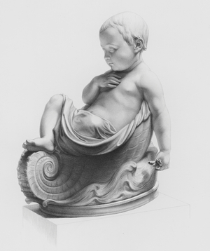 The Cradle, engraved by R A Artlett from the sculpture by Mrs Thornycroft (engraving)
