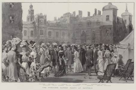 The Premier's Garden Party at Hatfield (engraving)