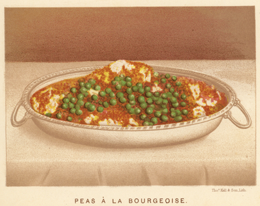 Peas a la Bourgeoise (colour litho)