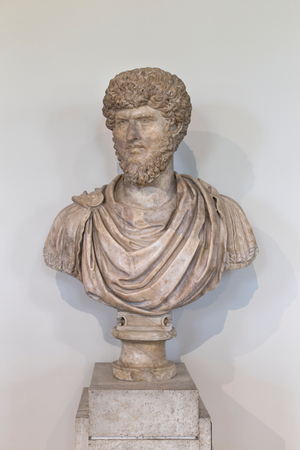 Bust of emperor Lucius Verus, AD 160-170 (marble)