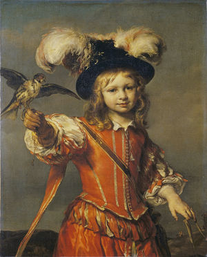 Boy with a Falcon and a Leash, c.1665 (oil on canvas)