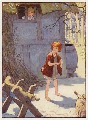 Illustration for The Story of Hansel and Gretel (colour litho)