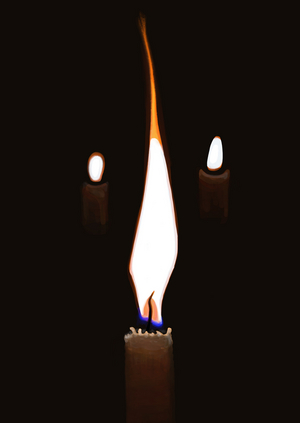 Three Candles (digital art)