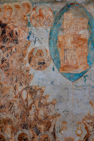 The vision of the Throne and the Adoration of the Lamb, c.1277-83 (fresco)