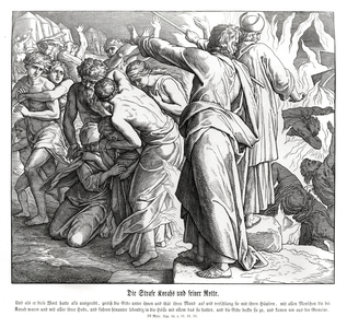 The punishment of Korah, Numbers