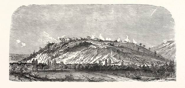 Franco-Prussian War: The North Side of Mont D'Avron During the Bombardment by the Germans on 27 December 1870. From Left to Right: Noisy Le Grand, Avron, Villemomble, Fort De Rosny, France